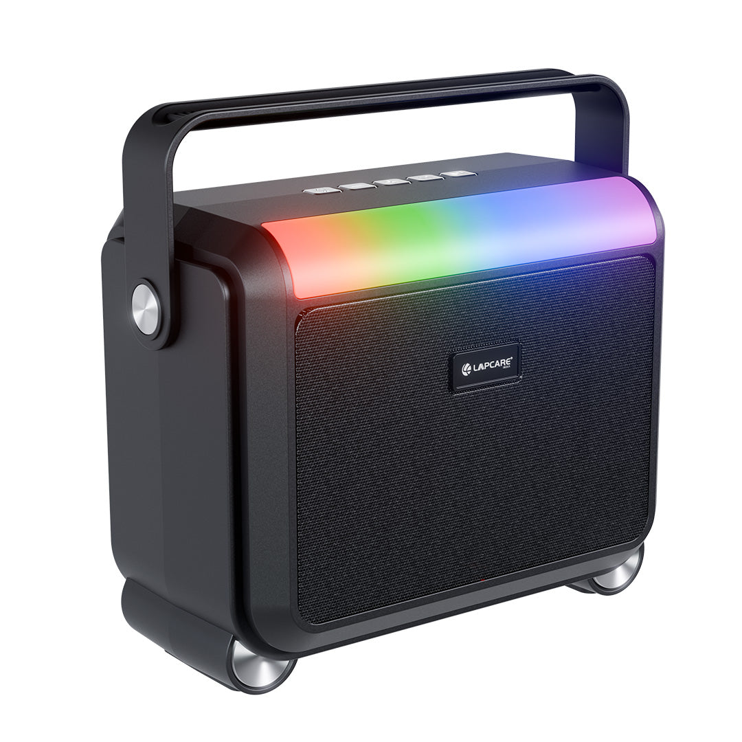 ASTER 20W Bluetooth Party Speaker with RGB Lights & Extra Bass- Black (LBS-201)