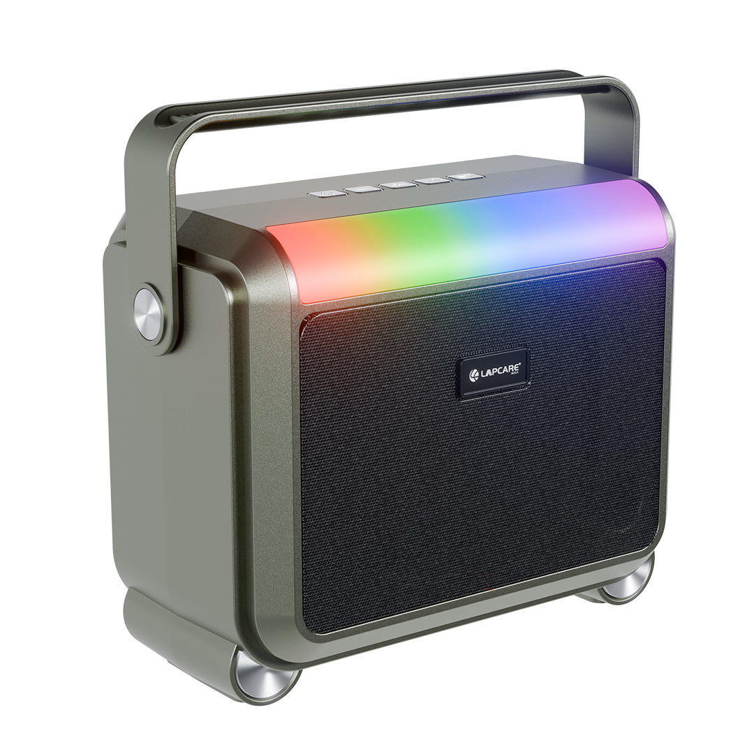 ASTER 20W Bluetooth Party Speaker with RGB Lights & Extra Bass- Green (LBS-201)