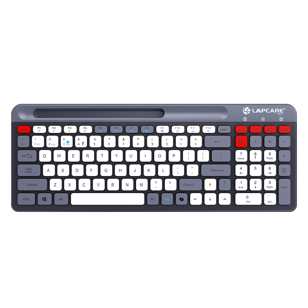 Readmii 2.4GHz Wireless & Bluetooth 5.1 Rechargeable Keyboard with AI Assistant Key- Multicolor (LWK-819)