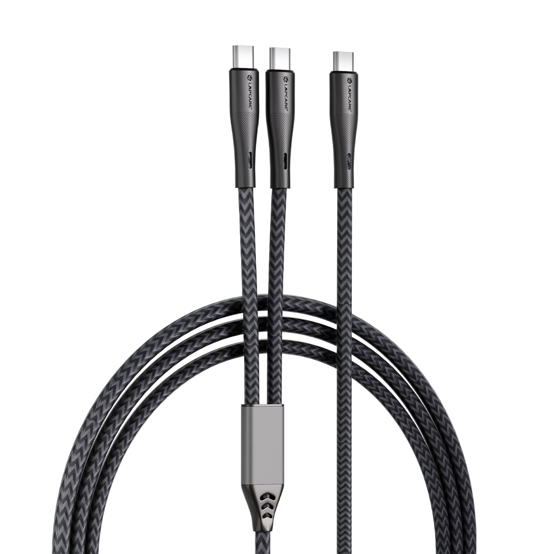 HOOK 2-in-1 Braided USB Type-C Cable With 65W PD Fast Charging (LOX-091)