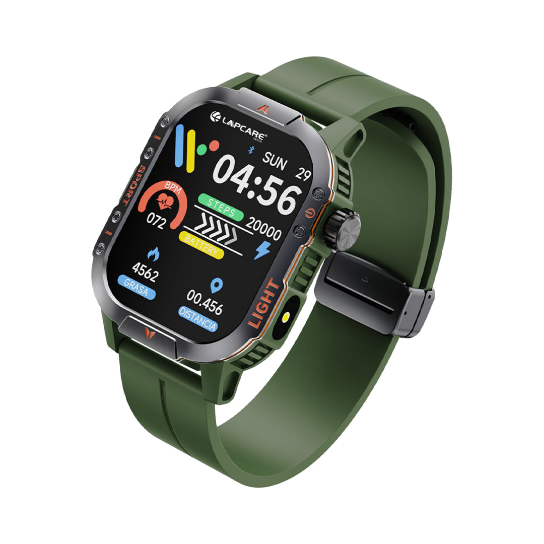 FITSO IX 2.01" BT Calling Smart Watch With HD Display, 500 Nits Brightness- Greean (LSW-660)