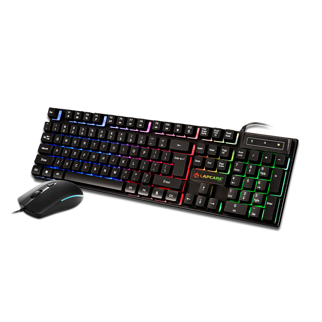 Rapid II Wired Gaming Keyboard & Mouse Combo With Rainbow Backlit (LGK-162)