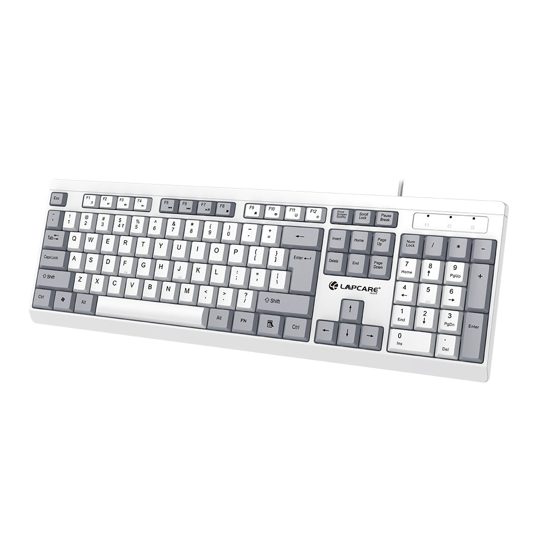 Alfa 7 USB Wired Keyboard With 104-Key & UV Coated Keycaps (LOX-106)