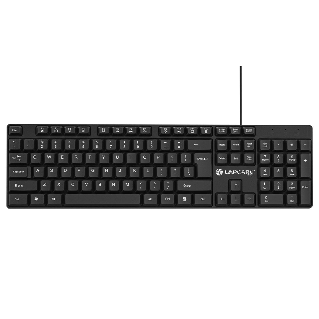 Alfa 5 USB Wired Keyboard With 104 Keys | 8 Million Keystrokes Durability (LOX-525)