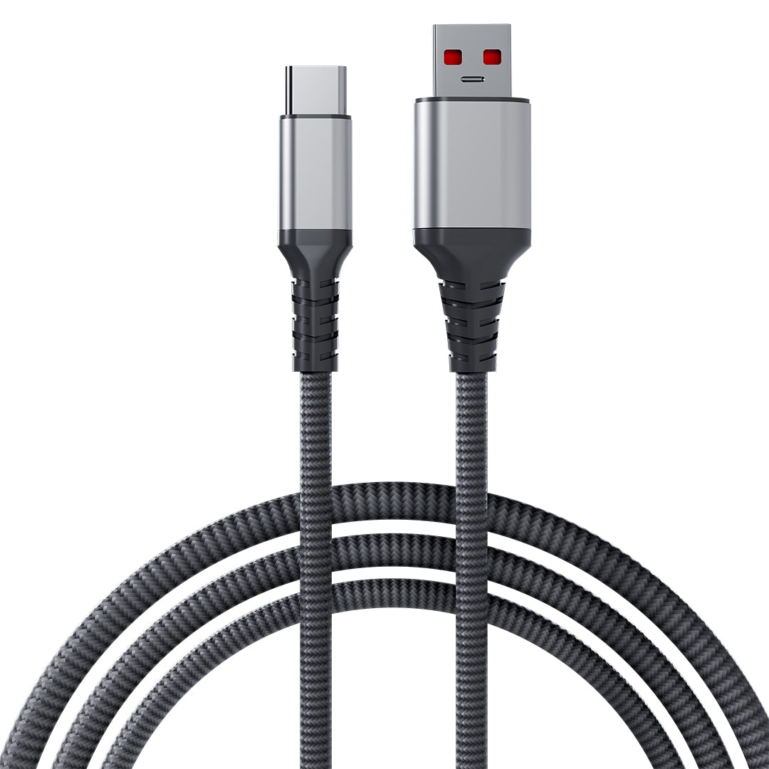 HOOK 65W USB-A to Type-C Fast Charging Braided Durable Nylon Cable (LOX-547)
