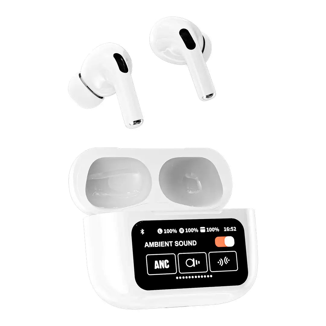 Swetz HD Touch Dislay Wireless Earbuds With 60*hrs & Quad ENC and ANC Mic