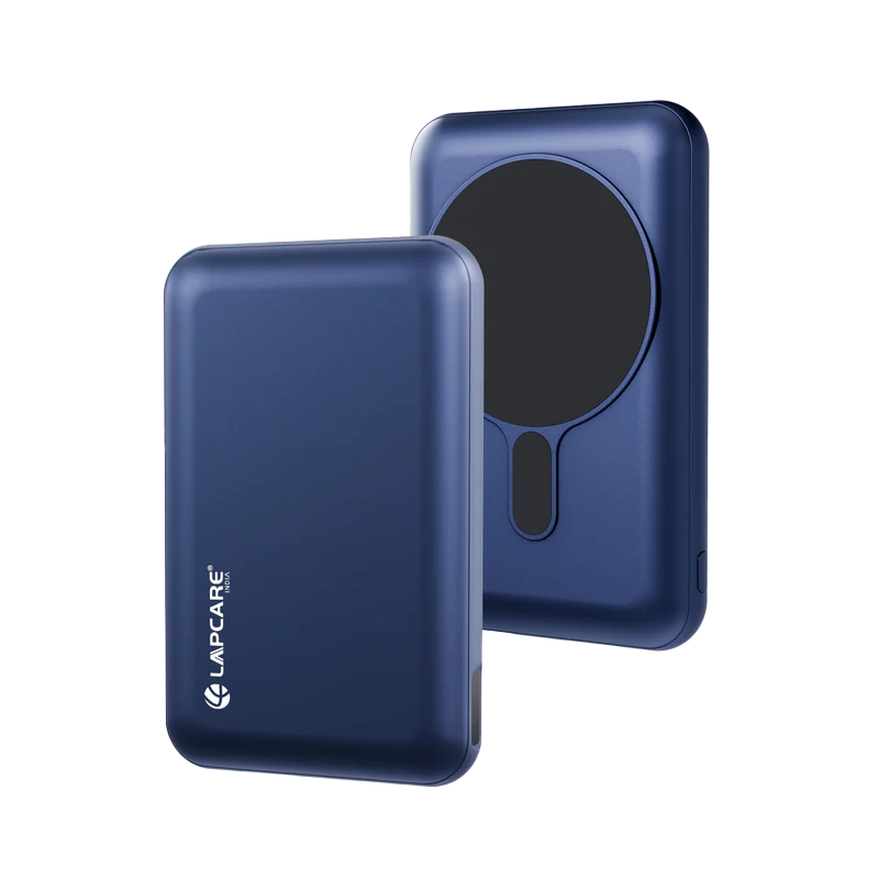 Riveraa 10000mAh Pocket Power Bank | 22.5W Fast Wired & 15W Mag-Safe Charging- Blue (LOX-201)