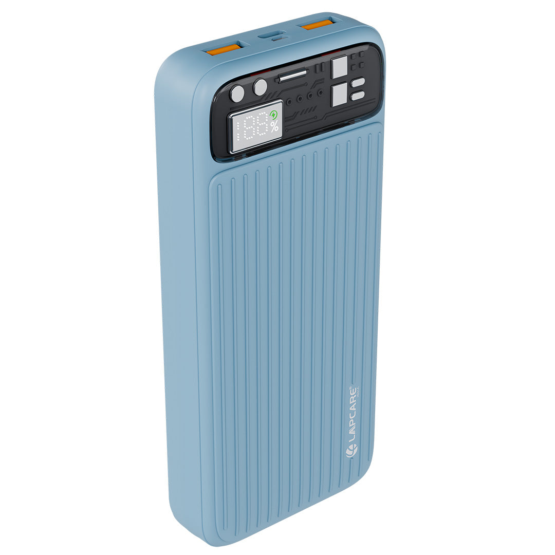 TopUp 20000mAh Power Bank Fast Charging Dual USB Type-C- Blue (LOX-320)