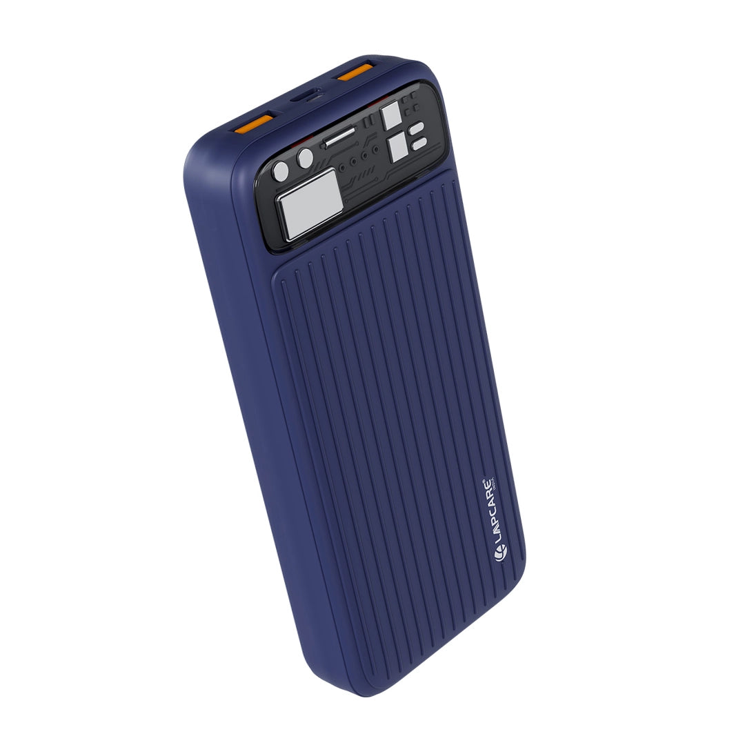 TopUp 20000mAh Power Bank | 22.5W Fast Charging | Dual USB + Type-C- Dark Blue (LOX-320)