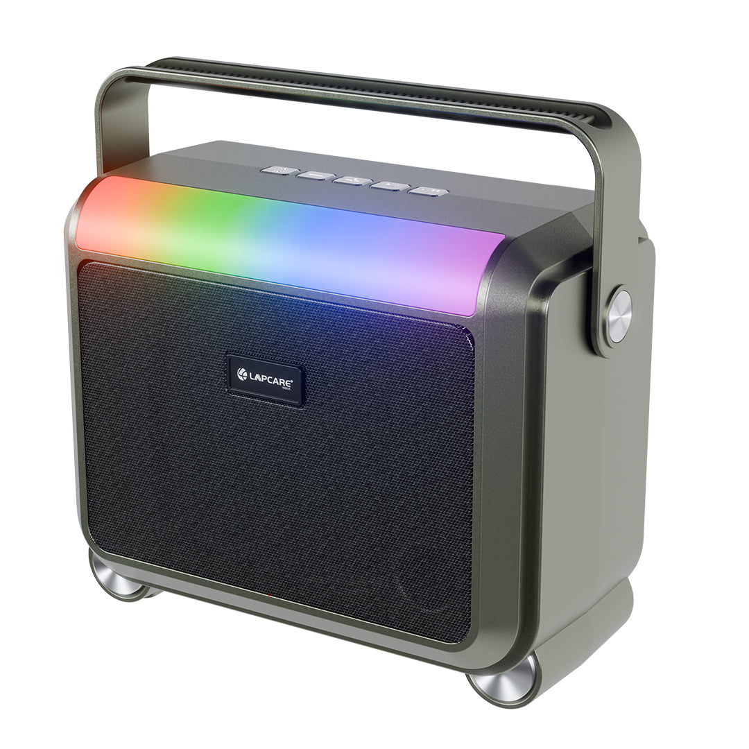 ASTER 20W Bluetooth Party Speaker with RGB Lights & Extra Bass- Green (LBS-201)