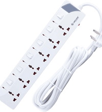 6 way extension socket with spike buster 5Mtr cable (LS- 603)