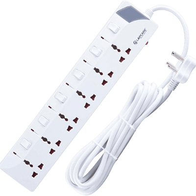 6 way extension socket with spike buster 5Mtr cable (LS- 603)