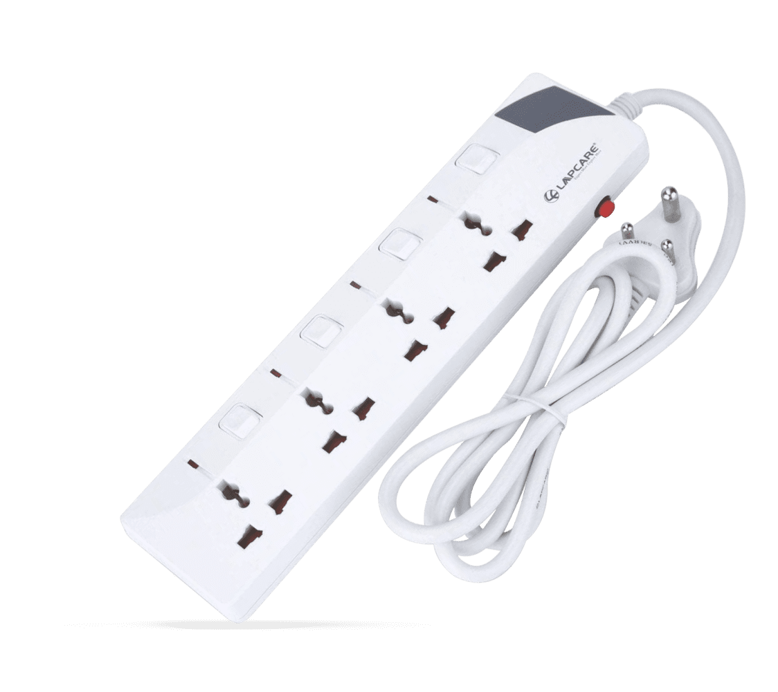 4 way extension board with spike buster 5Mtr cable (LS- 403)