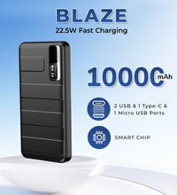 Blaze 22.5W Fast Charging 10000mah Power Bank Black (LPB-015)
