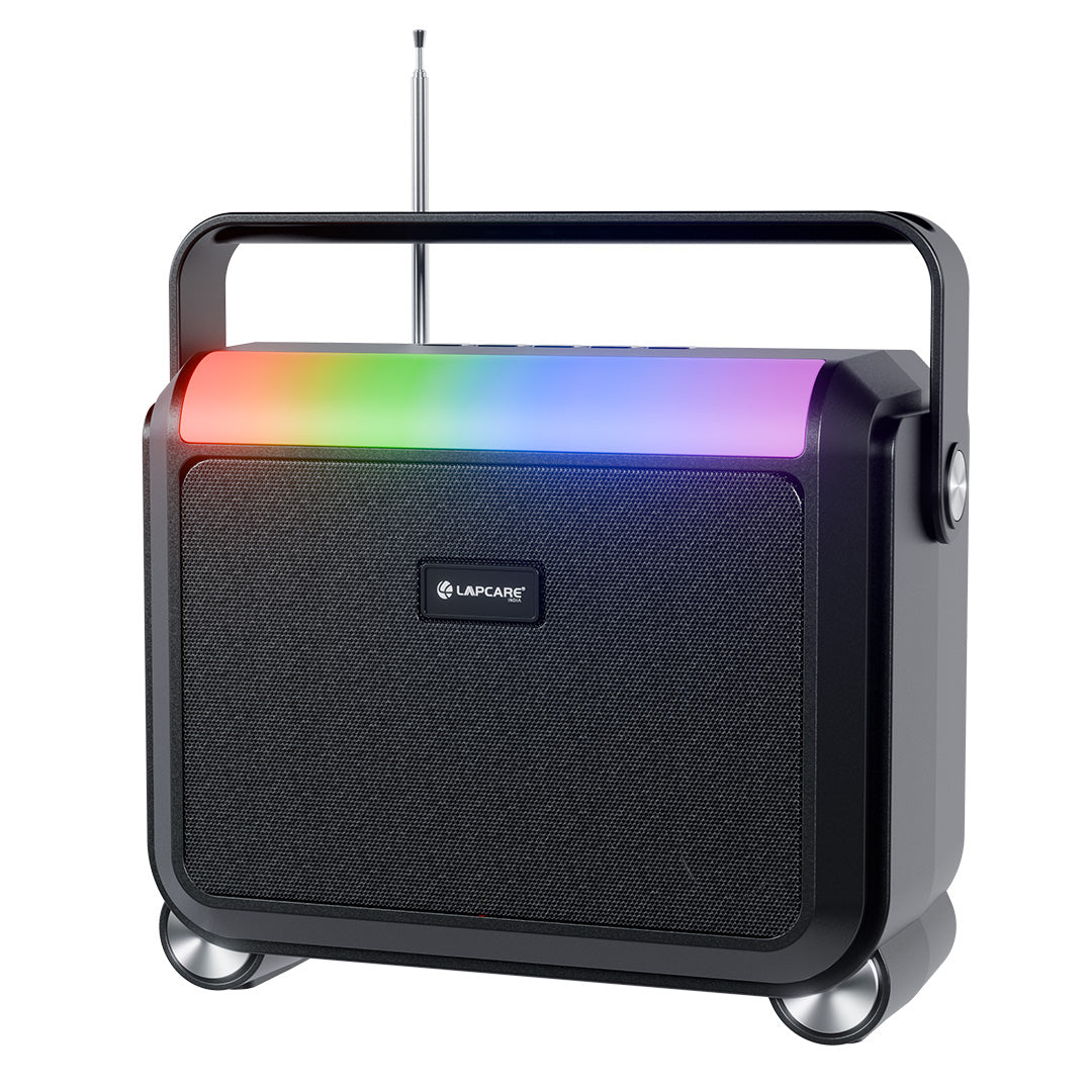 ASTER 20W Bluetooth Party Speaker with RGB Lights & Extra Bass- Black (LBS-201)