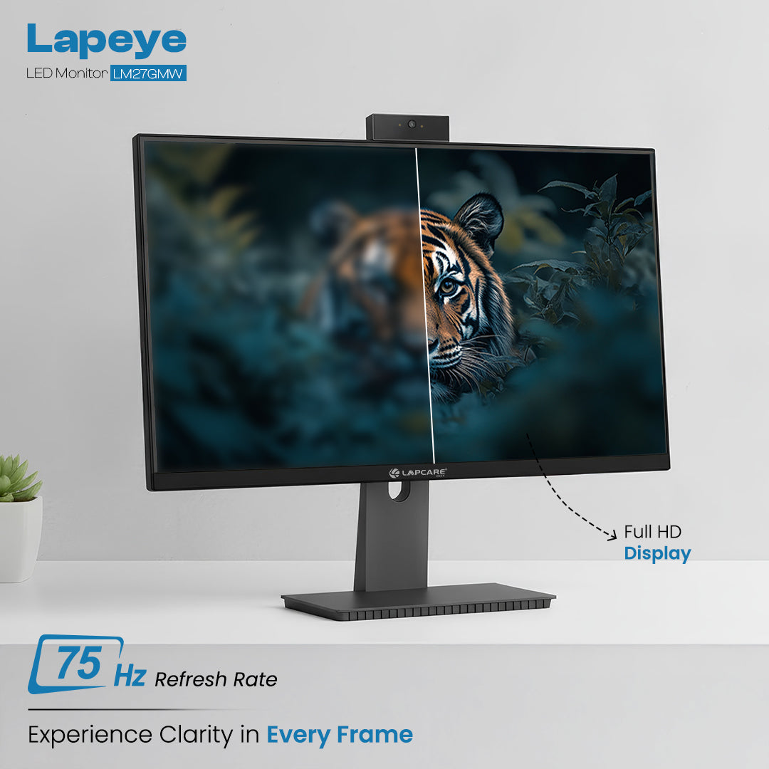 LM27GMW 27" (68.58 cm) LED Monitor with Inbuilt 2MP camera