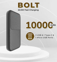 Bolt 10000mah Power Bank Black (LPB-012)