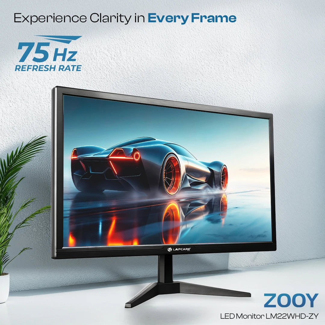 ZOOY 22-Inch FHD LED Monitor with 1920x1080, 75Hz, 5ms Response (LM22WHD-ZY)