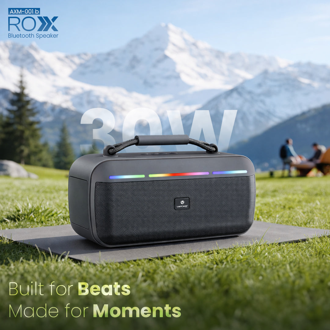 Roxx 30W Portable Party Speaker with RGB Lights & TWS Function - Black (AXM-001 b)