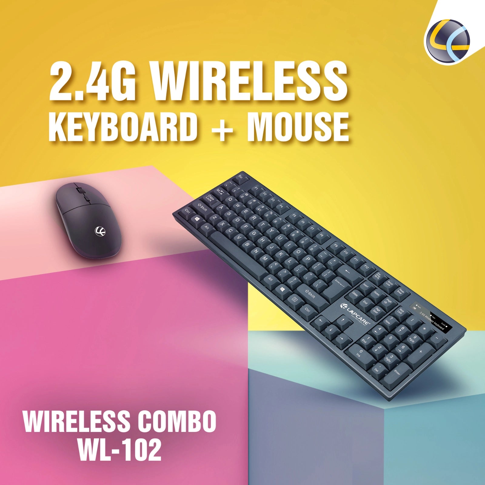 WL-102 Wireless Combo with 2.4G Wireless Technology (Black)