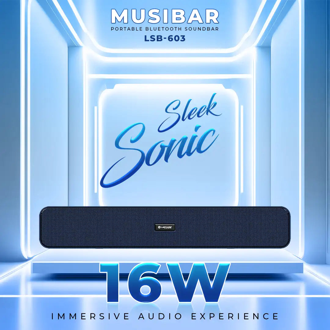 Musi Bar Portable 16W BT Soundbar Blue (LSB-630)