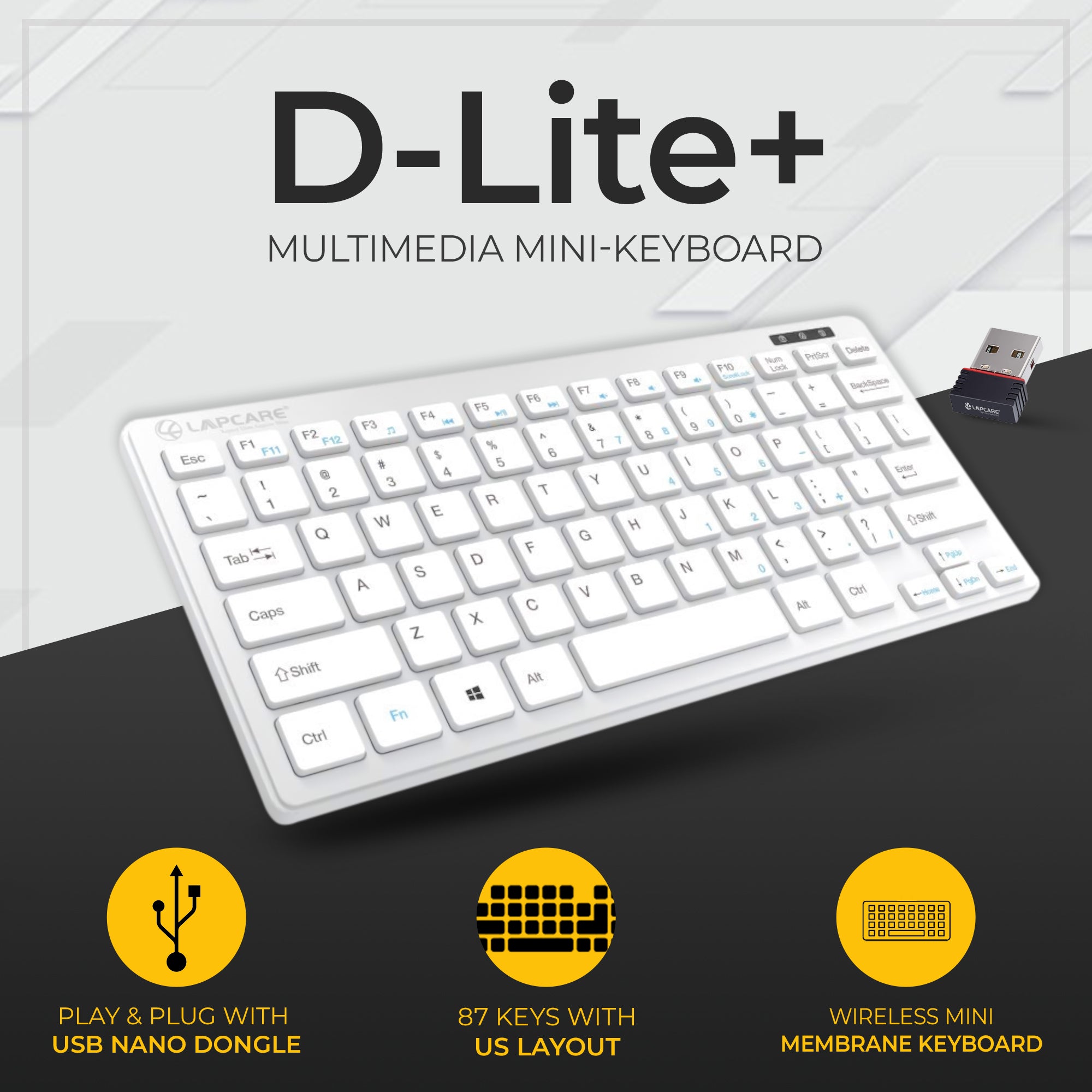 D-Lite Plus Mini Wireless KBD (D-Lite + Silver)