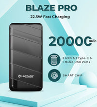 Blaze Pro 22.5W Fast Charging 20000mah Power Bank Black (LPB-018)