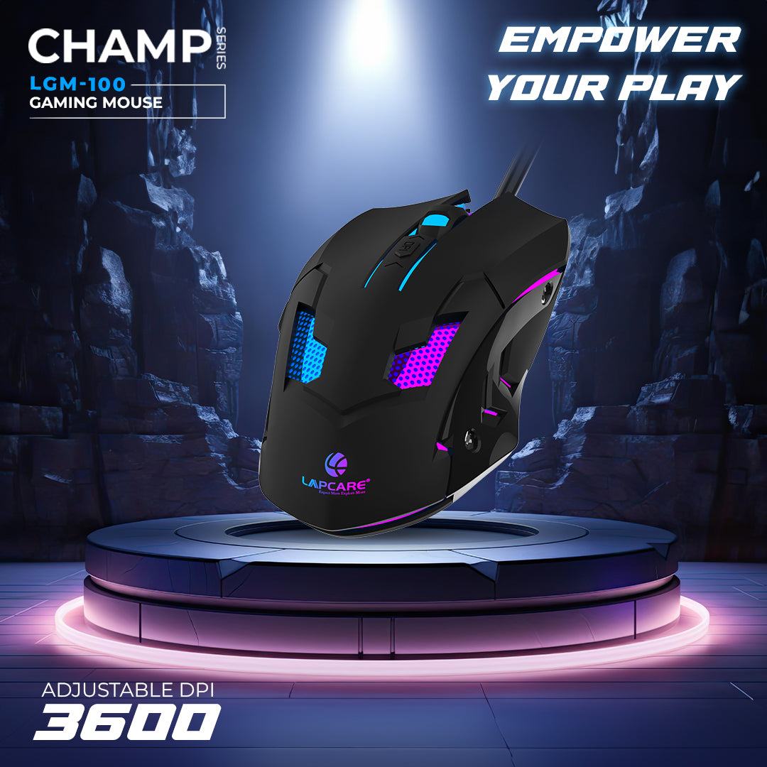 Champ LGM-100 3600dpi RBG Gaming Mouse