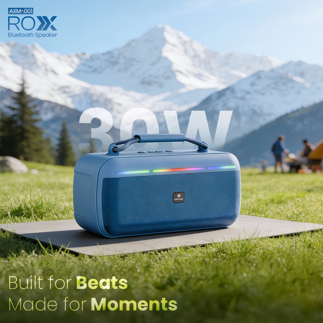 Roxx 30W Portable Party Speaker with RGB Lights & TWS Function - Blue (AXM-001)