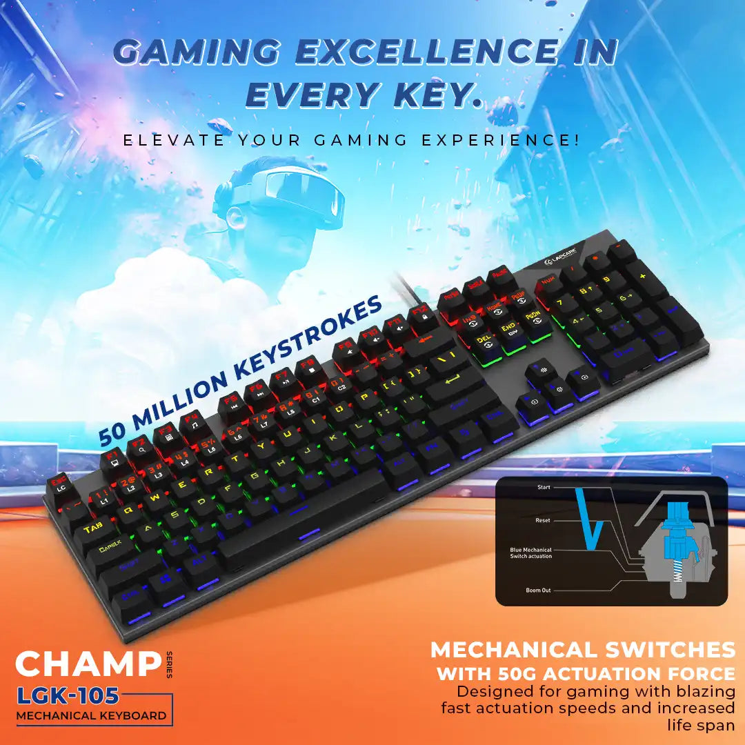 Champ LGK-105 Mechanical RBG Gaming Keyboard