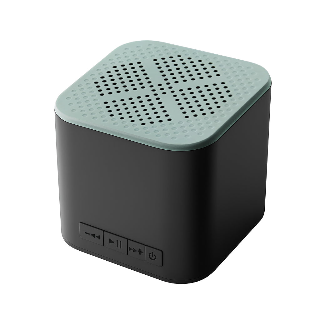 Kube lll 5W Portable Bluetooth Speaker with Mic & 8H Playtime (Black & Grey)