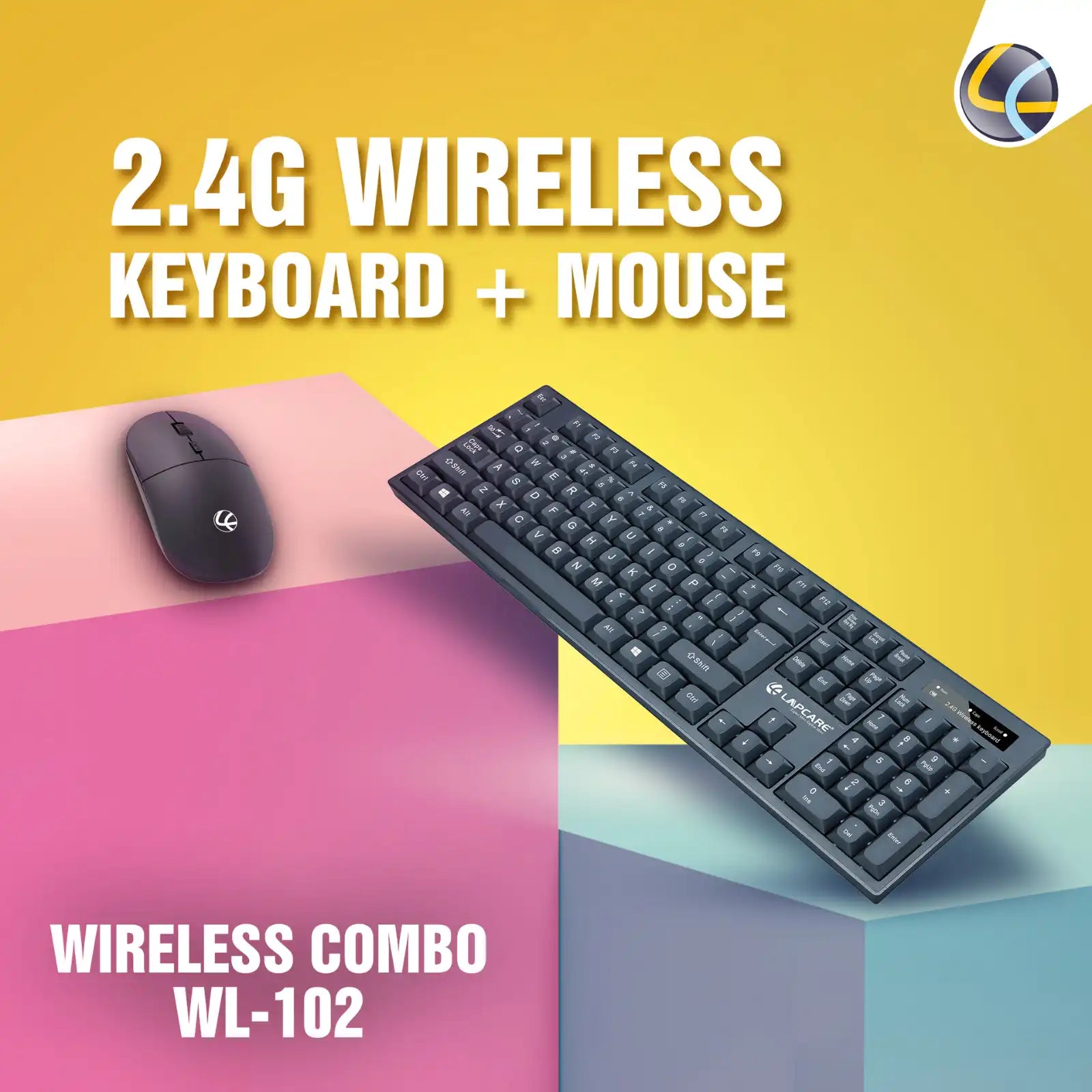 WL-102 Wireless Combo with 2.4G Wireless Technology (Black)