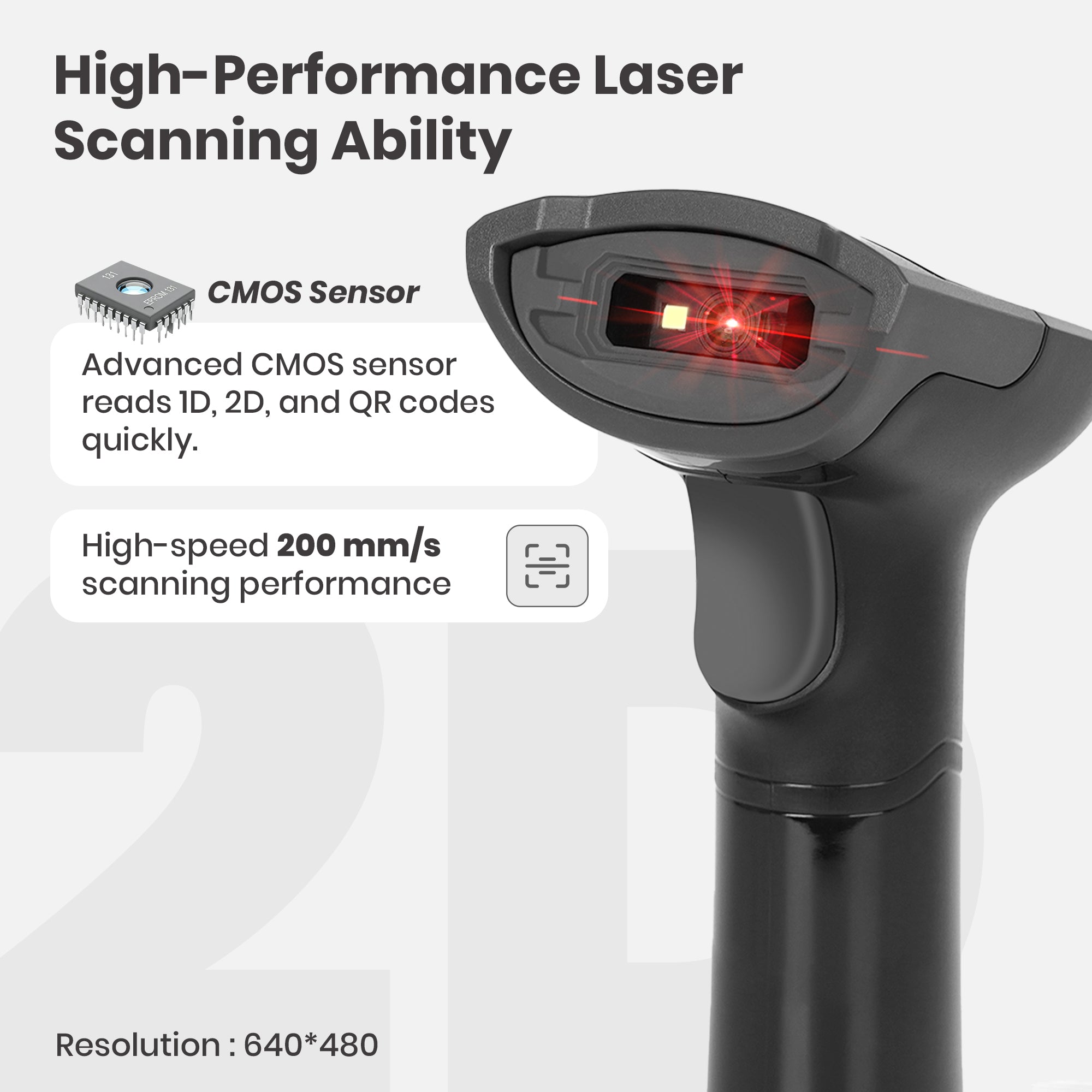 2D Wired Barcode Scanner