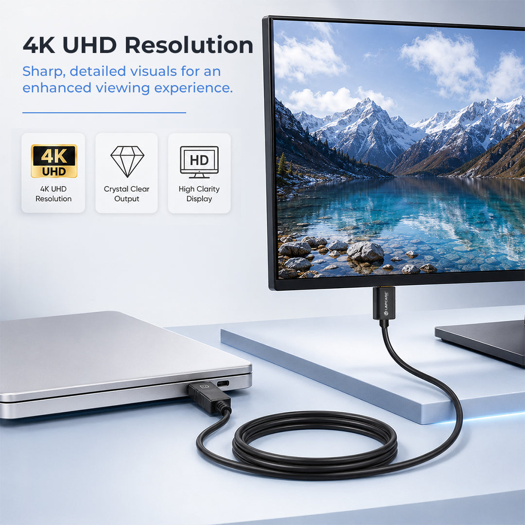 DP to HDMI 4K Cable