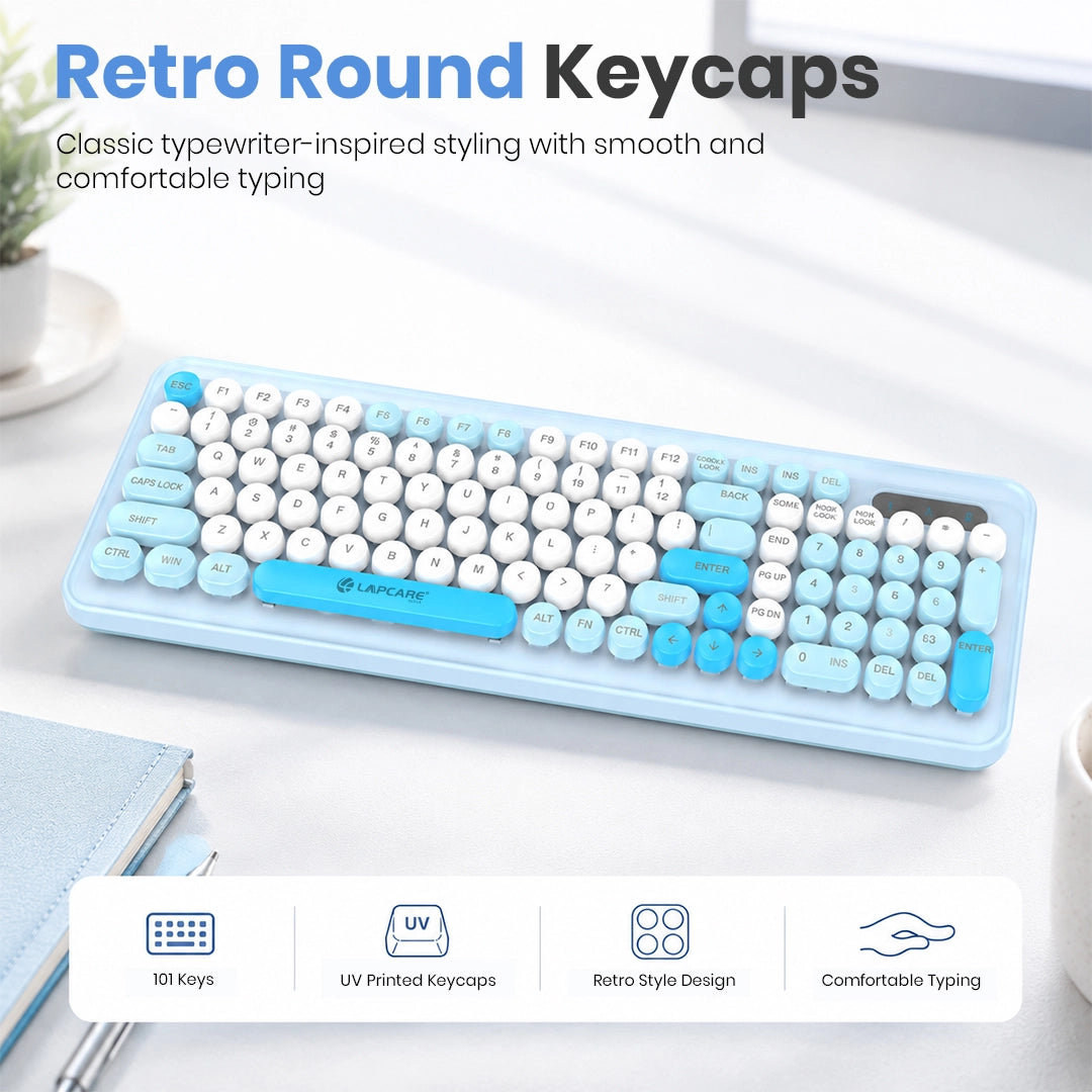 Ramon 1 Wireless Keyboard & Mouse Combo with 12 Multimedia Keys & 3200 DPI Mouse (WL-105)