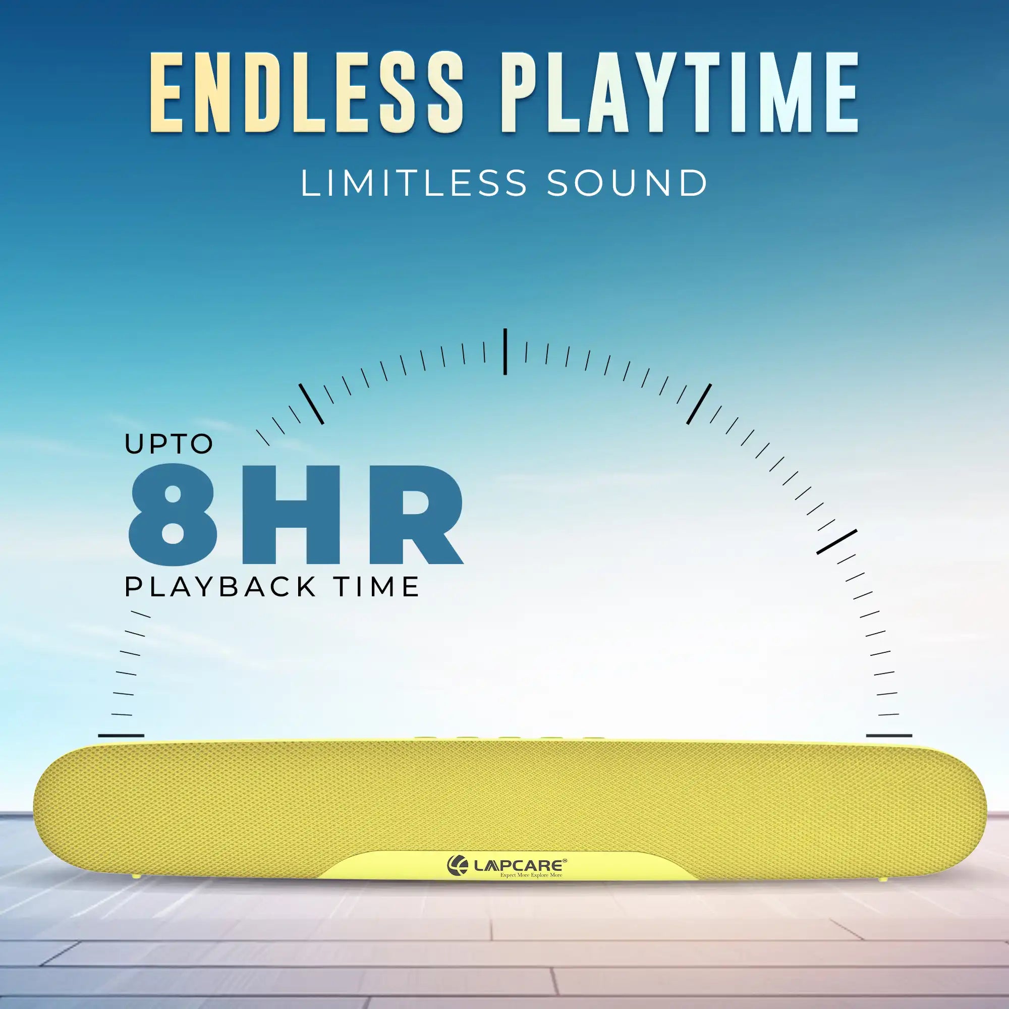 Musi Bar VI Portable 16W BT Soundbar Yellow (LSB-609)