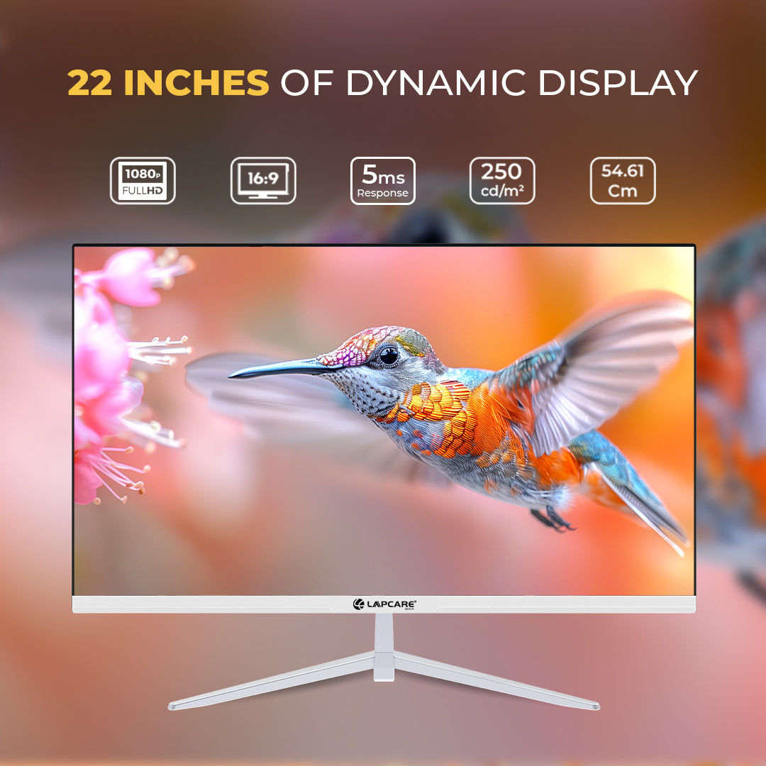 22" LED Monitor - (54.61CM) With Resolution 1920*1080 & 60Hz (LM22WHD)