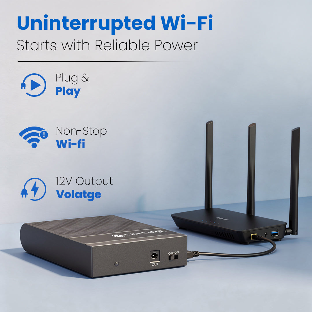 Cube V Mini UPS for Router with 8000mAh Battery (LMU-901)