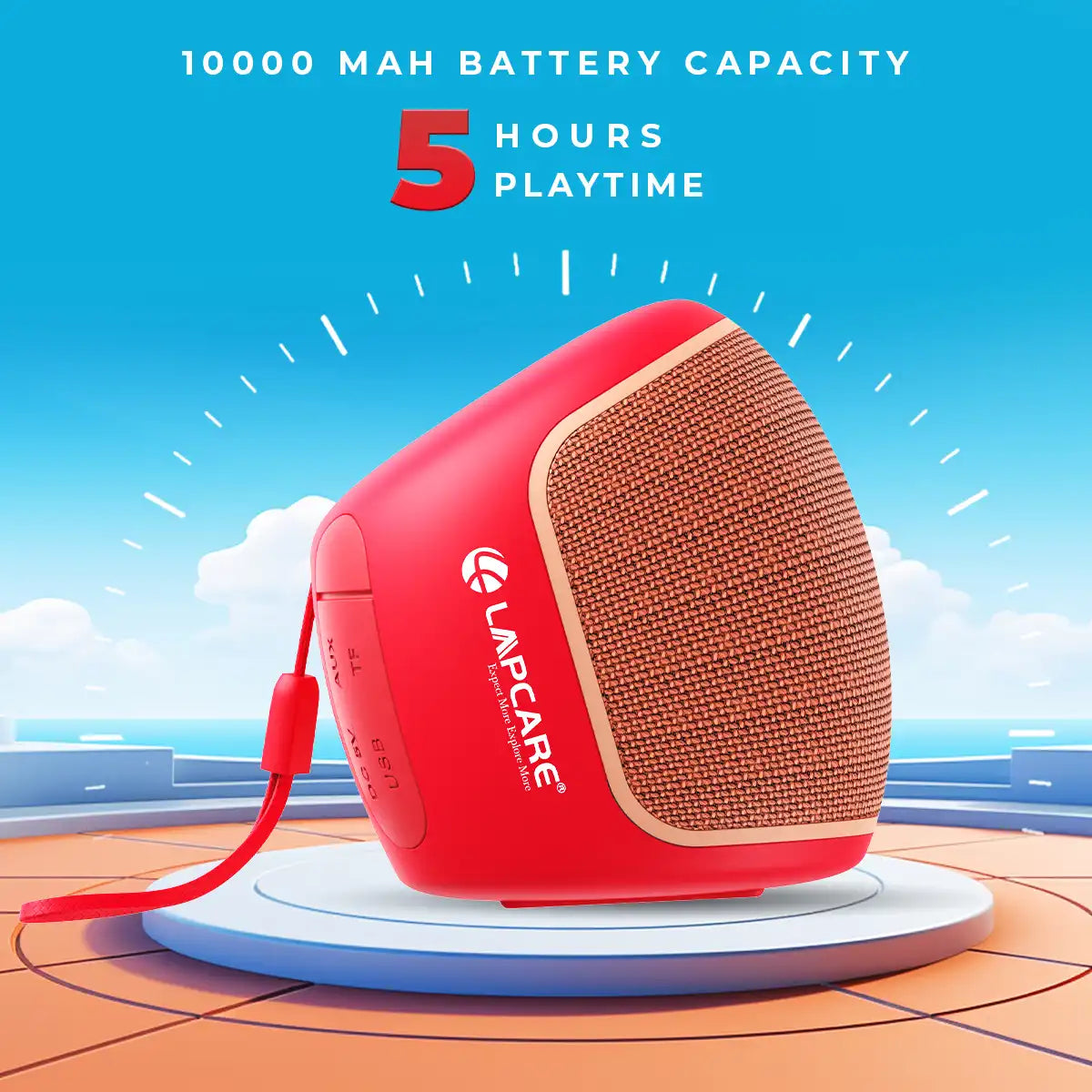 Pulse Wireless Bluetooth Speaker Red (LBS-333)