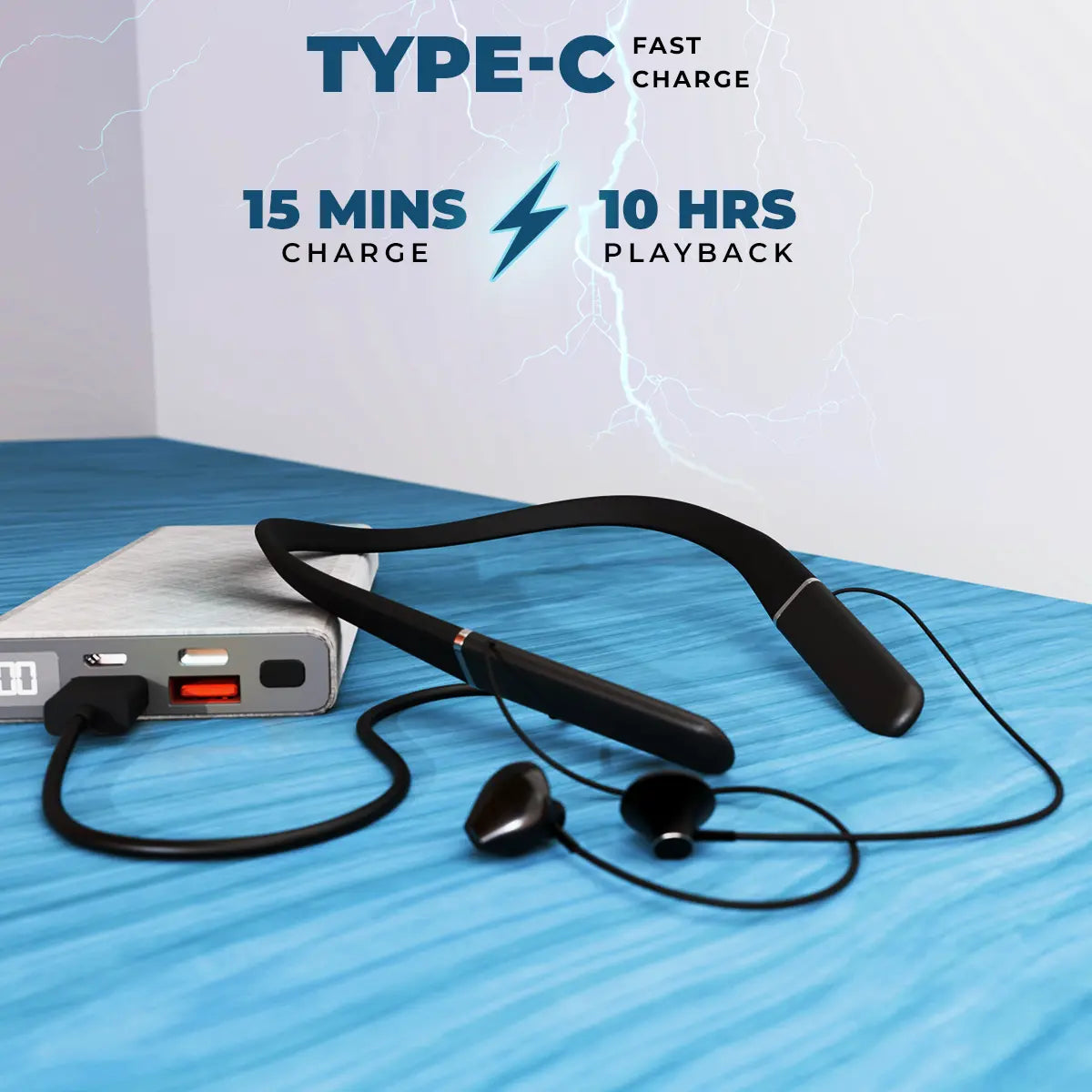 WOOBAND 108 Wireless Neckband Black (LNB-600)