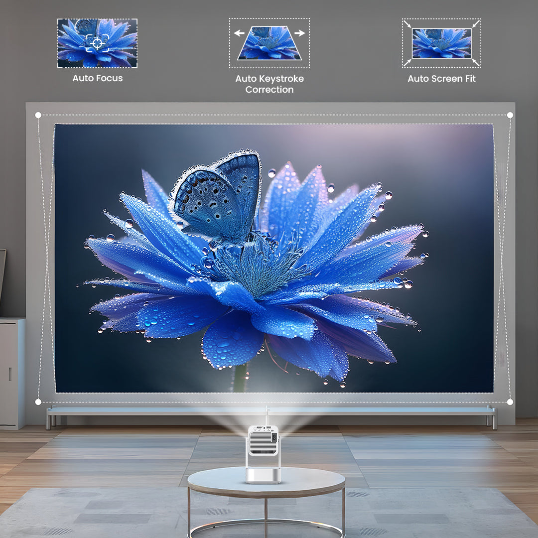 Laplay LLP-015 LED Projector with Auto Keystone, 6000 Lumens & Phone Casting