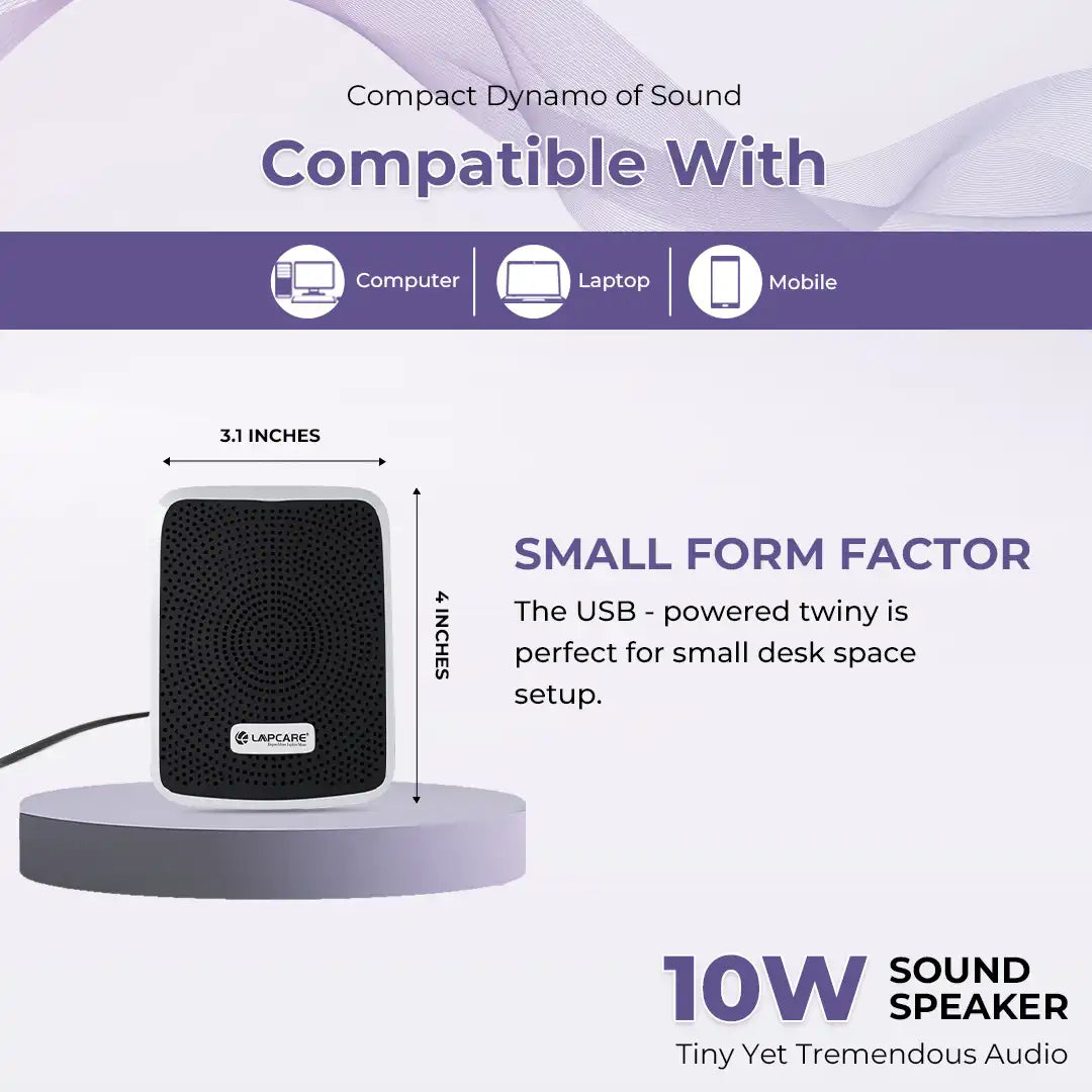 Twiny 2 Computer Speaker White (LUS-204)
