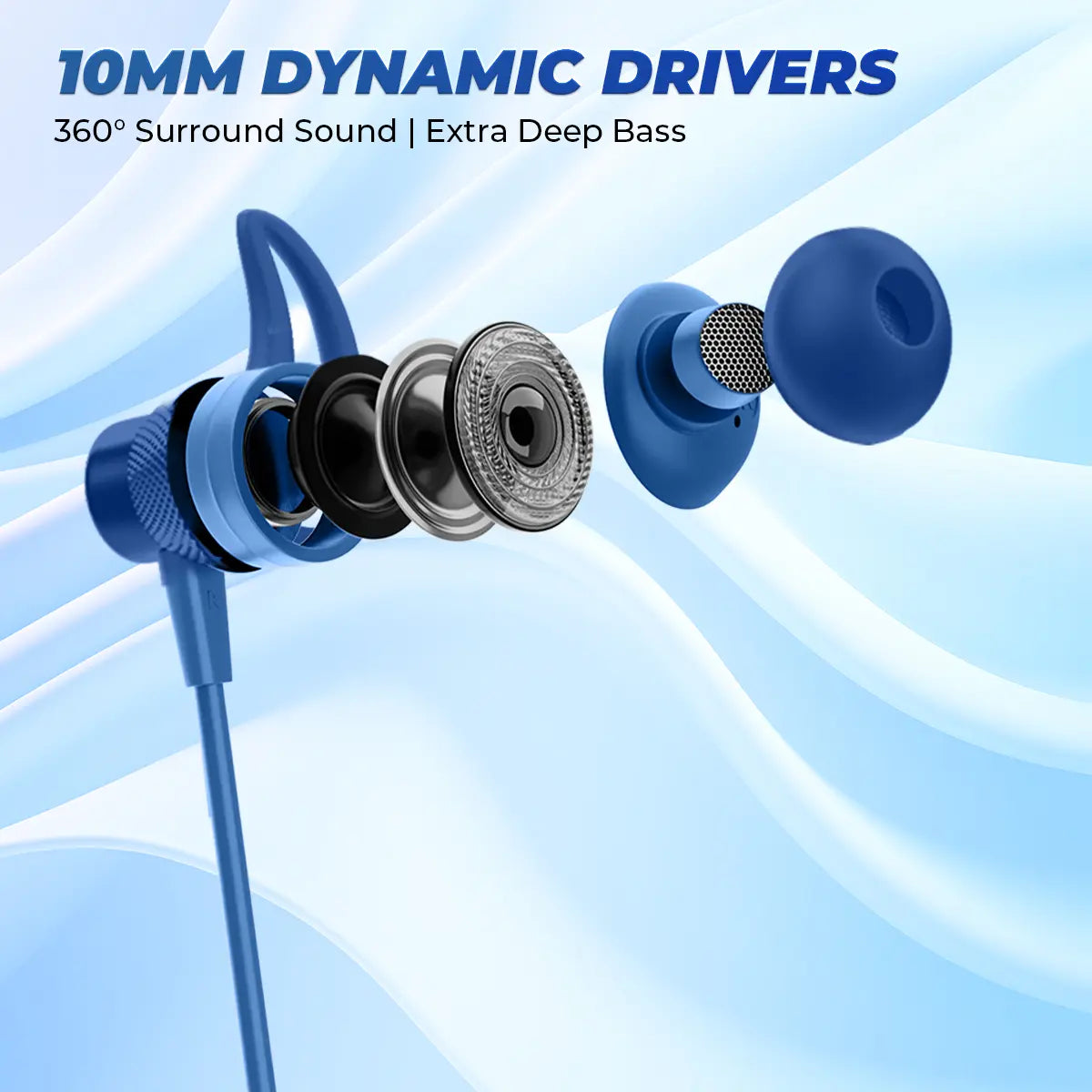 Wooband 105 Wireless Neckband Blue (LNB-123)