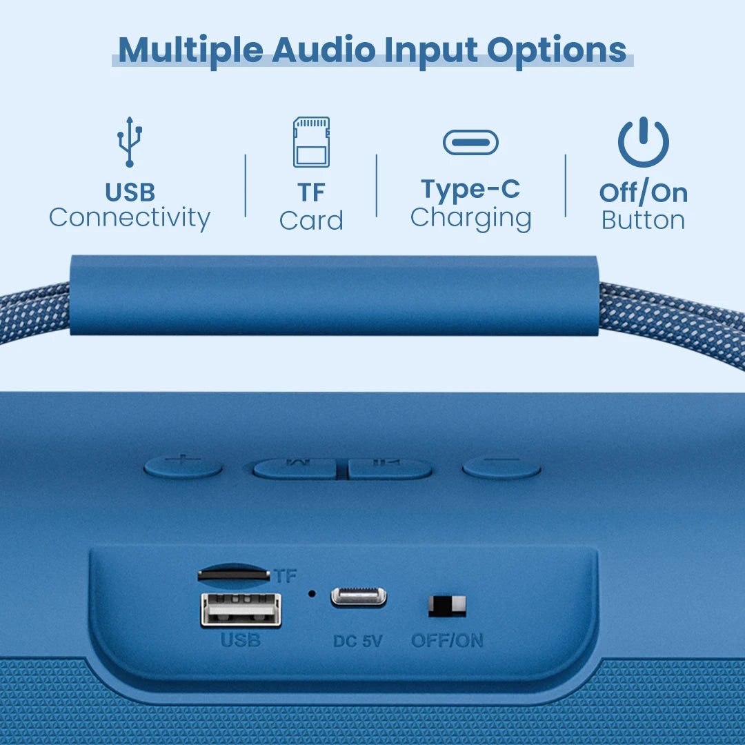 Roxx 30W Portable Party Speaker with RGB Lights & TWS Function - Blue (AXM-001)