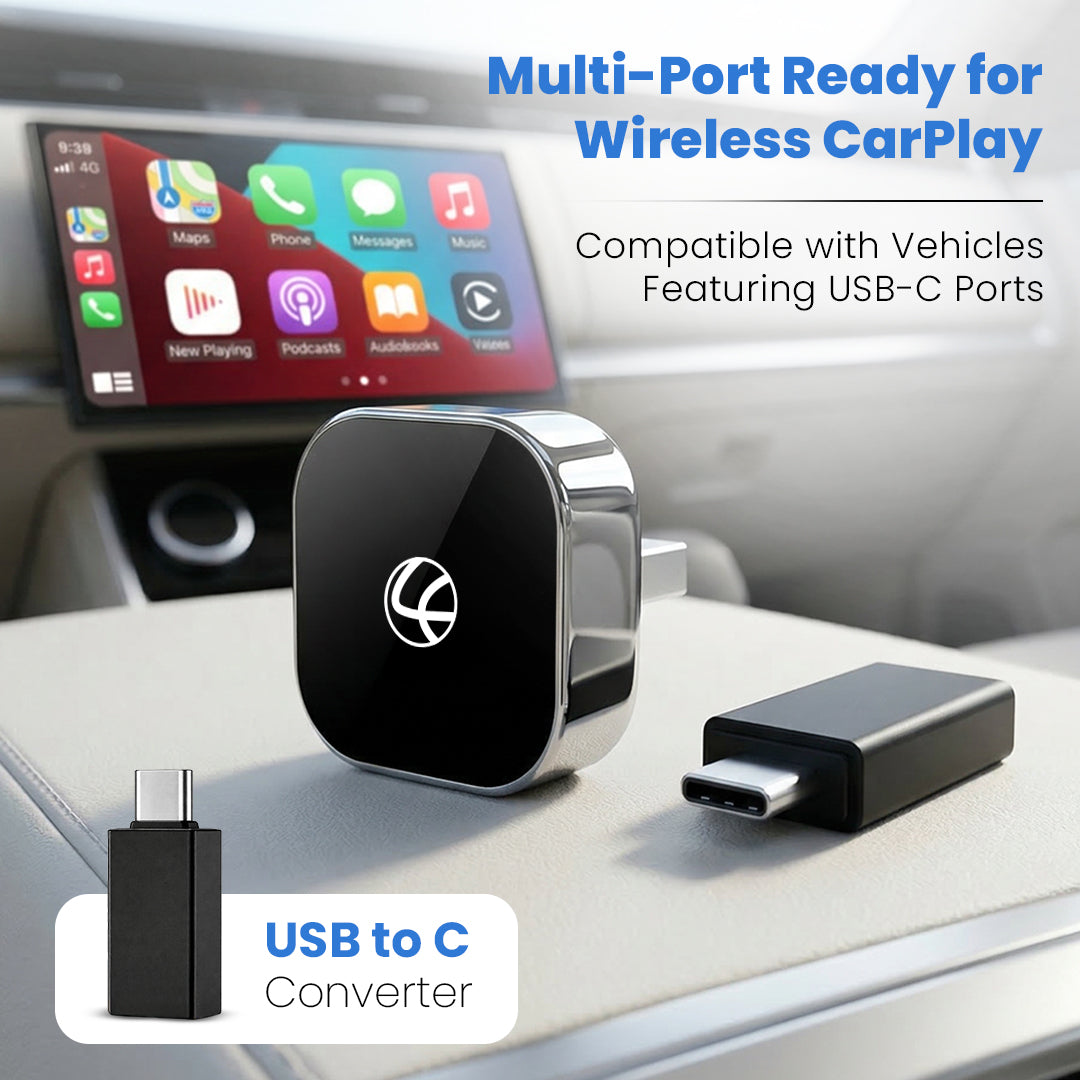 2-in-1 Wireless CarPlay & Android Auto Adapter | USB-C Converter (LOX-833)