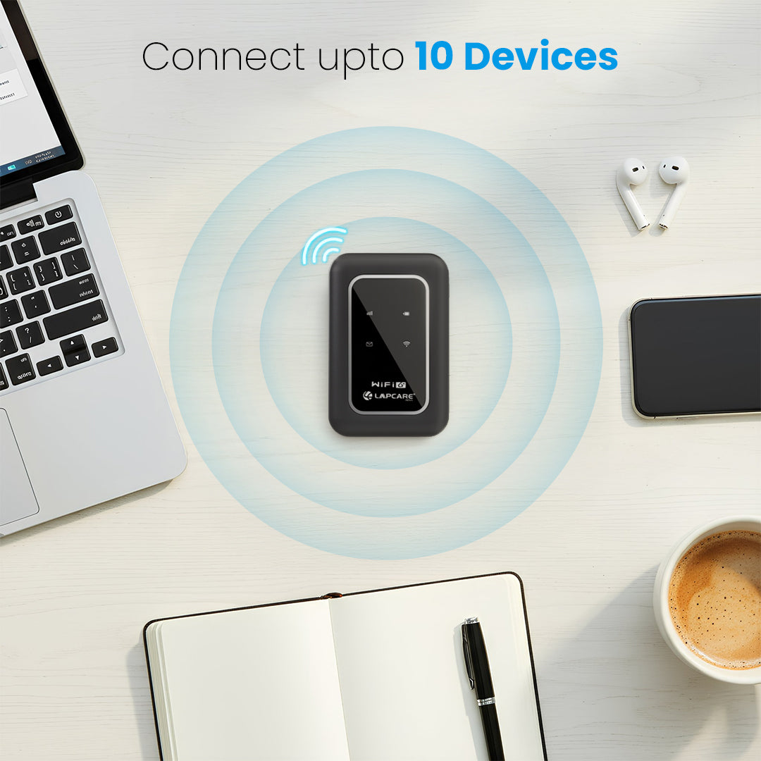 4G LTE Wi-Fi Dongle | 3000mAh Battery | Connect up to 10 devices ( LOX-208)