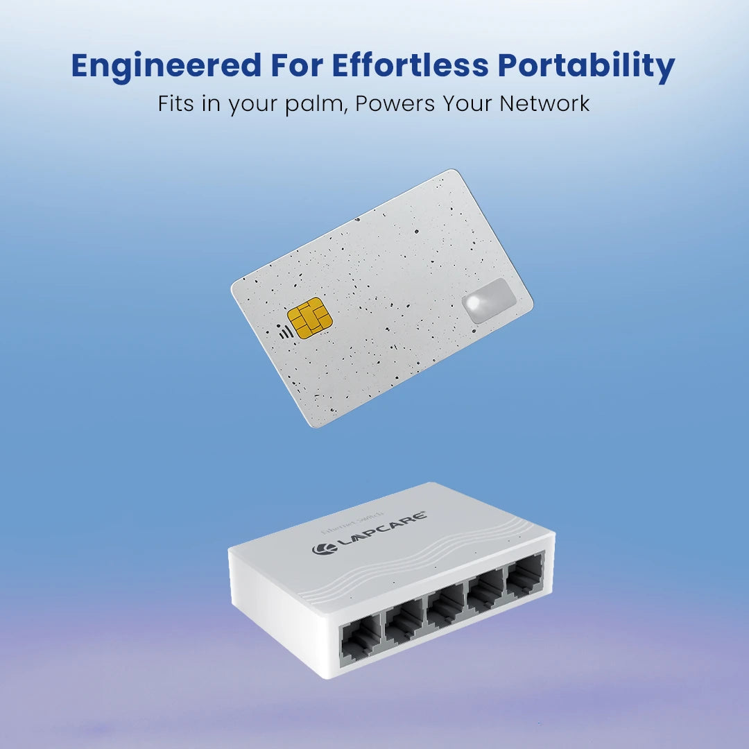 Laplink 5 port Desktop Ethernet Switch - White(LSW-156)