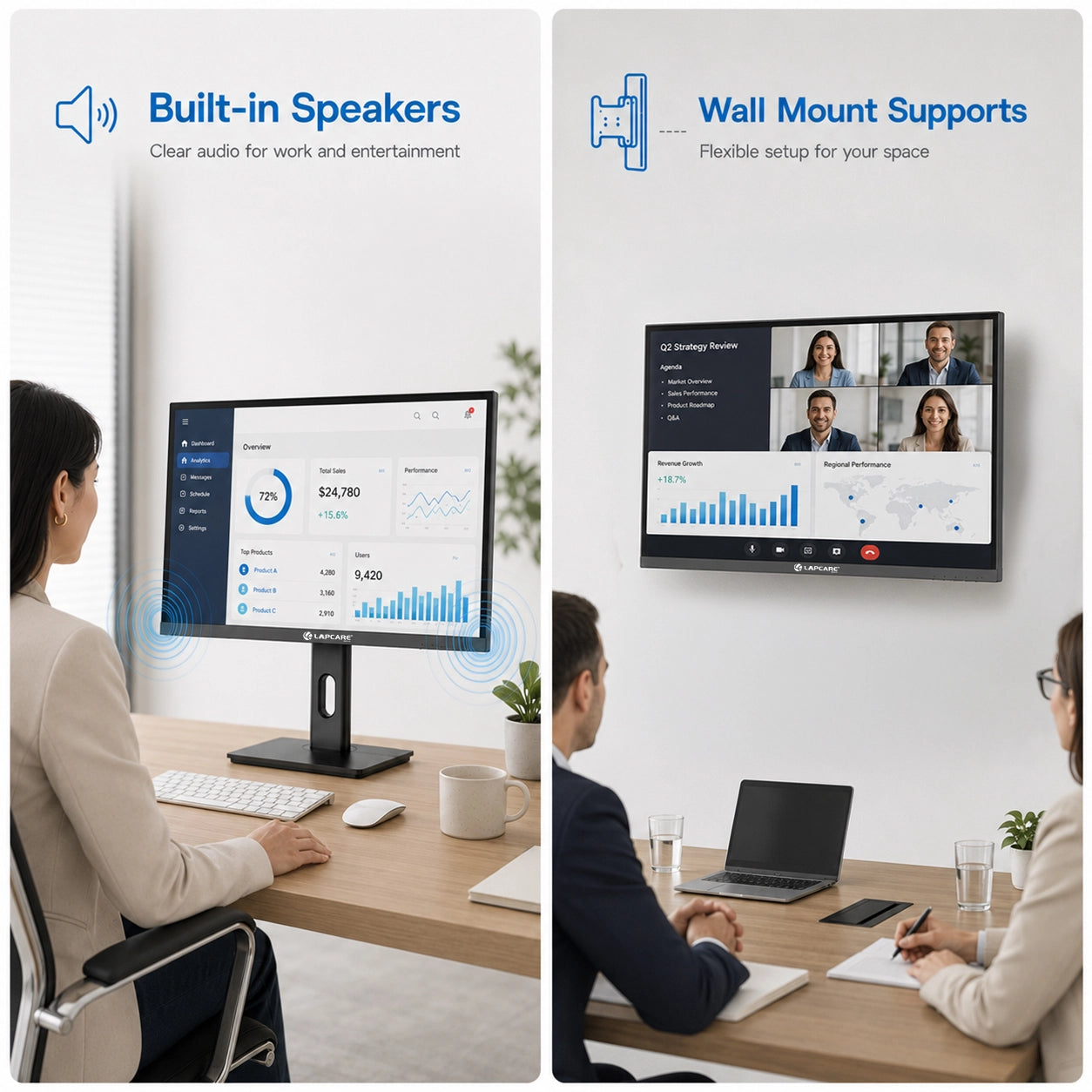 LAPEYE 24 Inch FHD LED Monitor