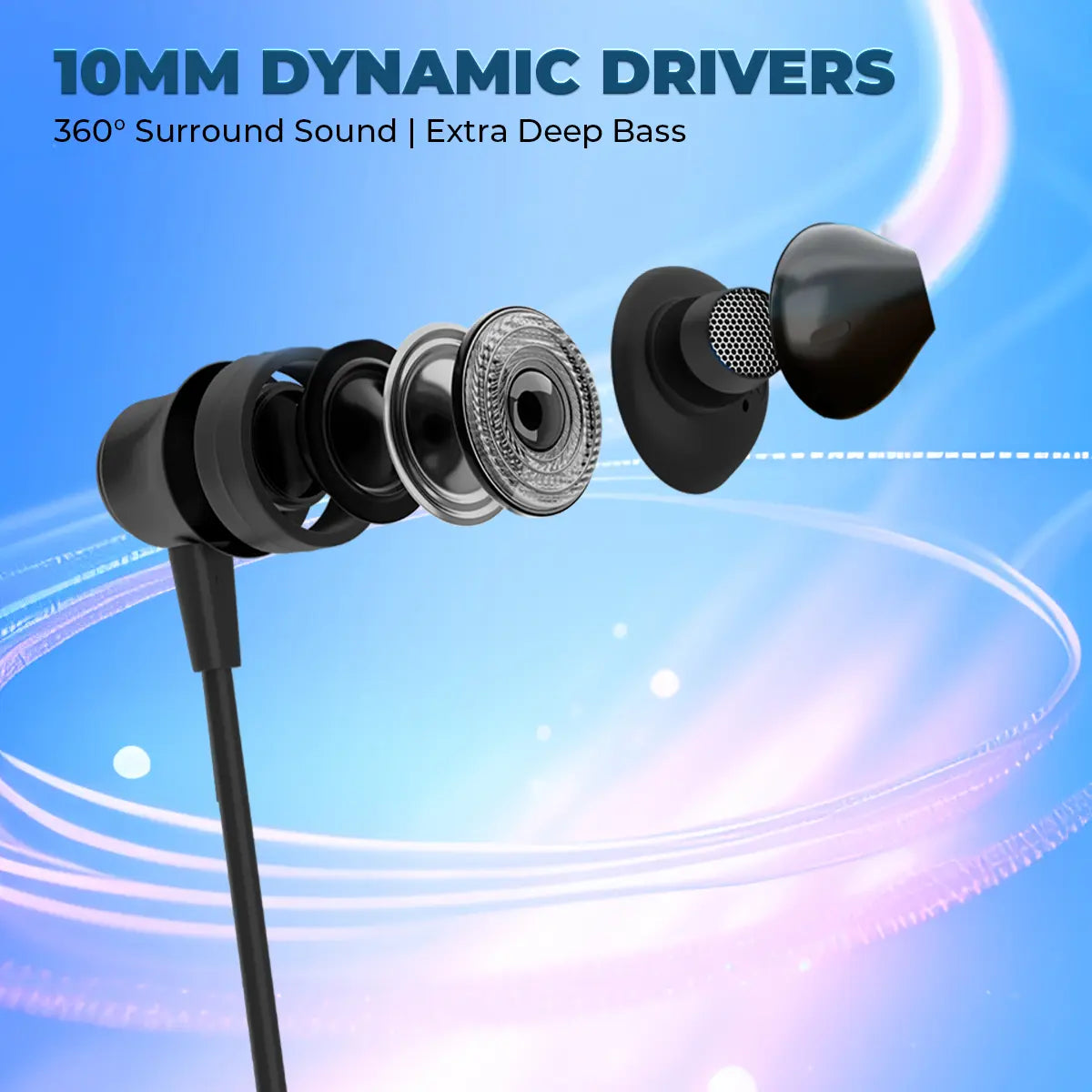 WOOBAND 108 Wireless Neckband Black (LNB-600)