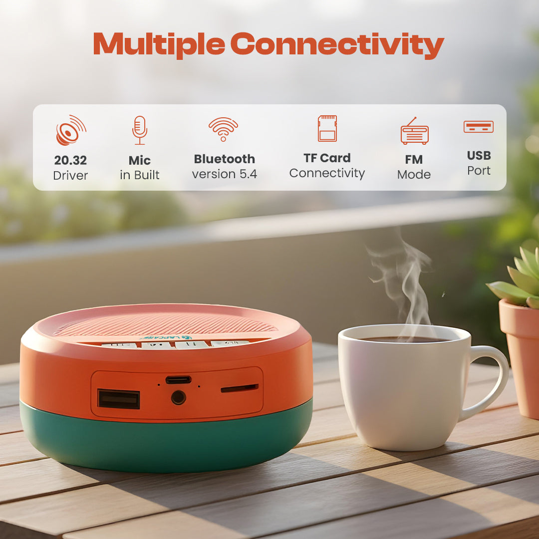 JADDE Portable Bluetooth Speaker With Up to 8H Playtime & Built-in Microphone (LBS-330)